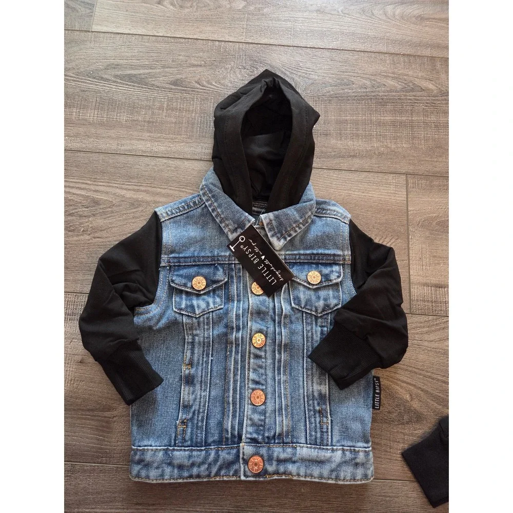 Little bipsy toddler boy jean‎ jacket 6-12 mos
